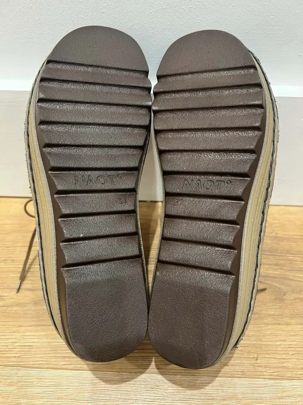 Naot Calathea Ghillie Blue Nubuck Lace Up Leather Covered Toe Shoes Size 37